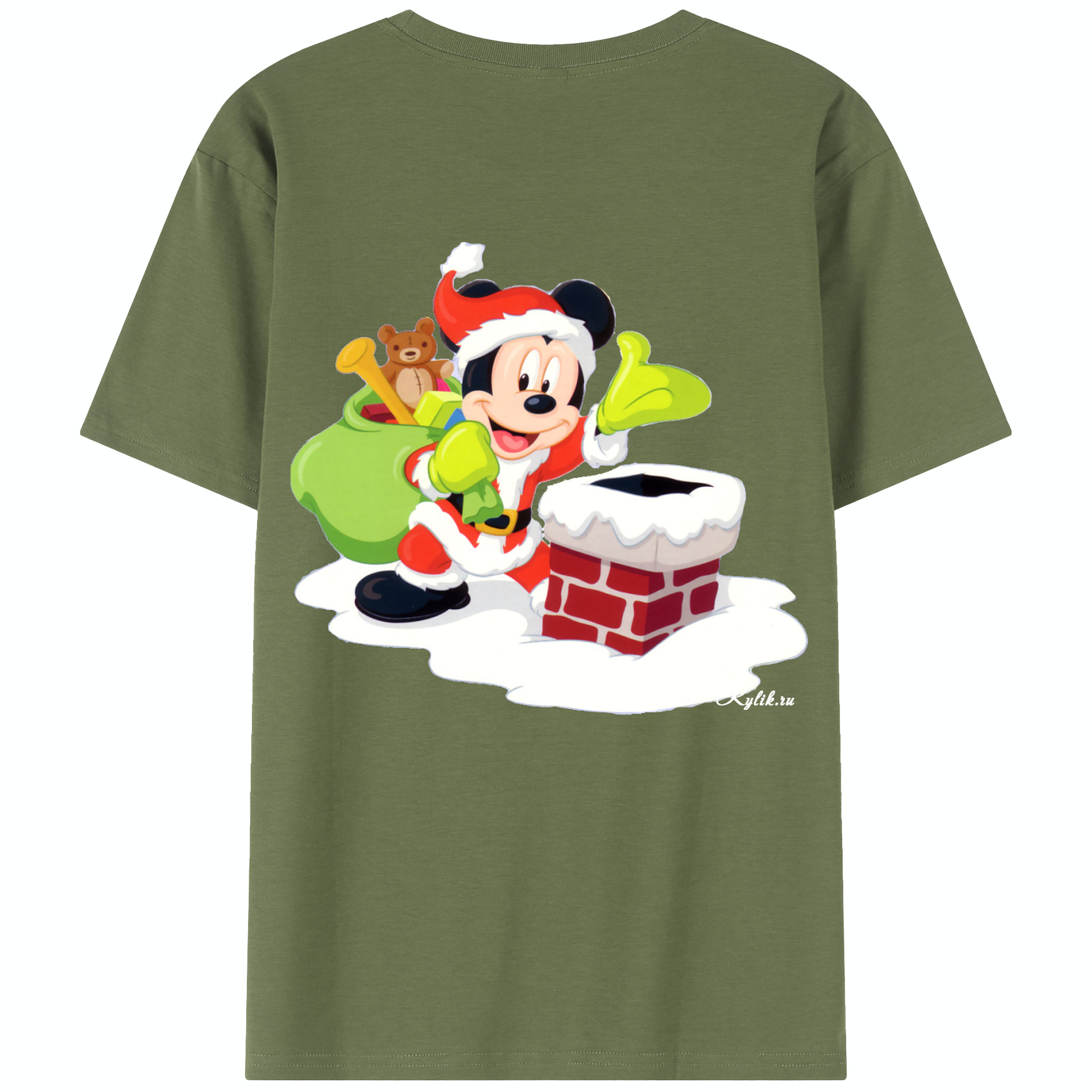 （画像用） ミッキーマウス Mickey Mouse 綿100％半袖Tシャツ（背面プリント）